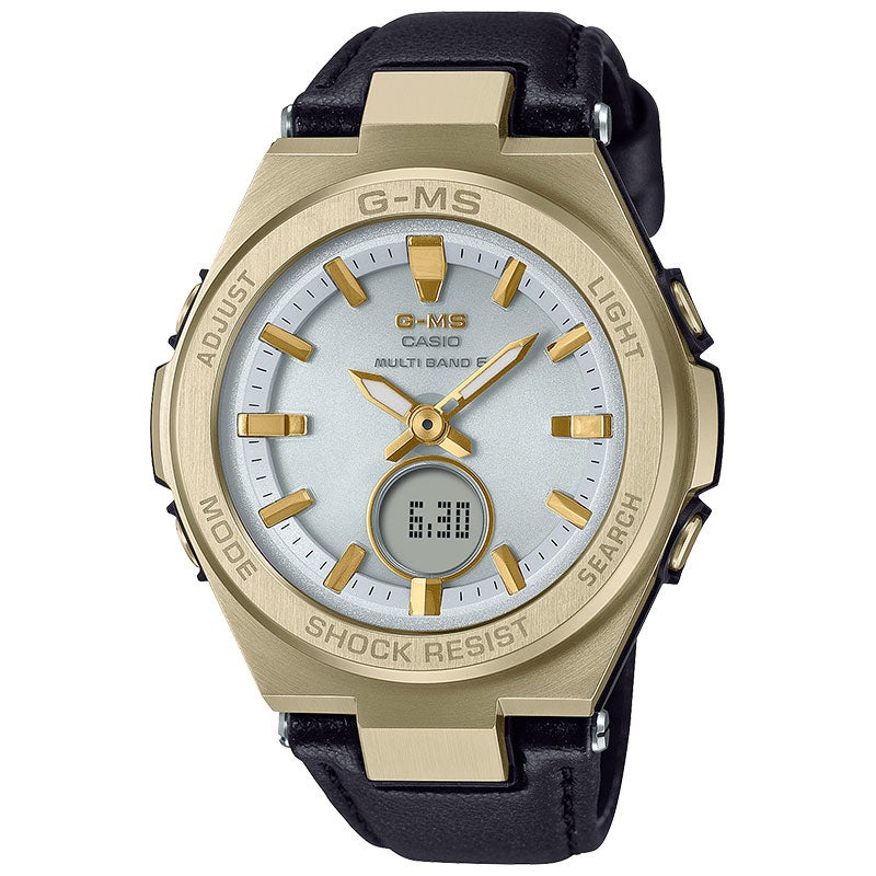 MSG-W200RL-1AJF CASIO カシオ BABY-G ベビーG 腕時計 正規品 メーカー保証 G-MS 標準電波受信 ソーラー充電 レザーバンド アナデジ