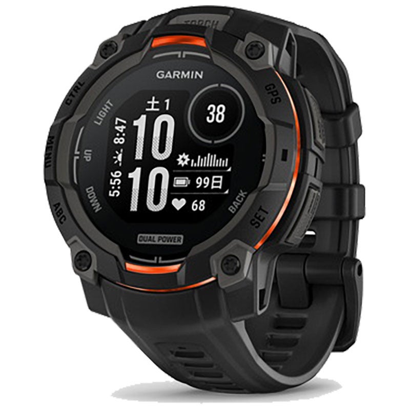 ガーミン GARMIN Instinct 3 Dual Power (45ｍｍ) Black 010-02934-30 / 010-02934-31 インスティンクト3 デュアルパワー GPS スマートウォッチ アウトドア ソーラー【正規販売店】m_25_01 Suica