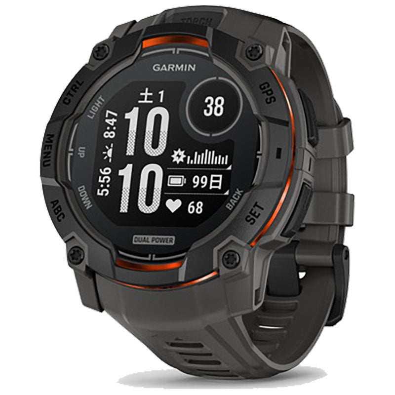 ガーミン GARMIN Instinct 3 Dual Power (50ｍｍ) 010-02935-30 Black スマートウォッチ インスティンクト3 デュアルパワー スマートウォッチ アウトドア ソーラー【正規販売店】m_25_01 Suica