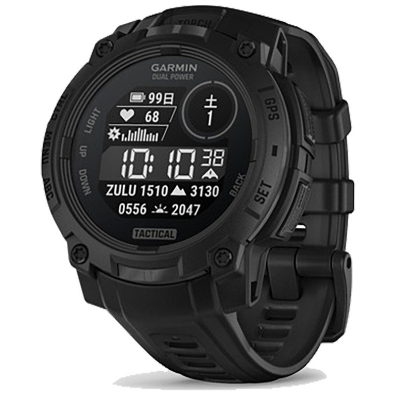 GARMIN ガーミン Instinct 3 Dual Power Tactical 45mm 010-02934-80 garmin ガーミン インスティンクト3 タクティカル ミリタリー 自衛隊 アウトドア トレーニング 釣り ソーラー 防水 父の日 母の日 Suica