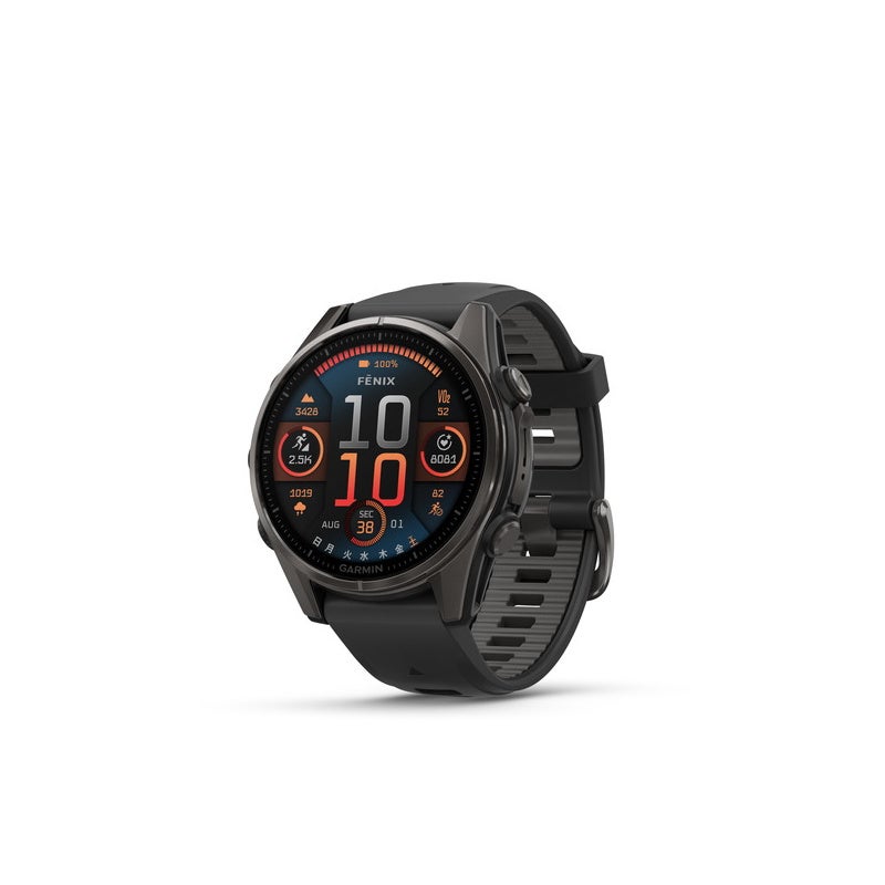 ガーミン fenix 8 Sapphire AMOLED 43mm Carbon Gray 010-02903-27 フェニックス8 サファイア スマートウォッチ GPS 筋トレ ダイビング スピーカー LED ゴルフ 登山 Garmin バレンタイン Suica