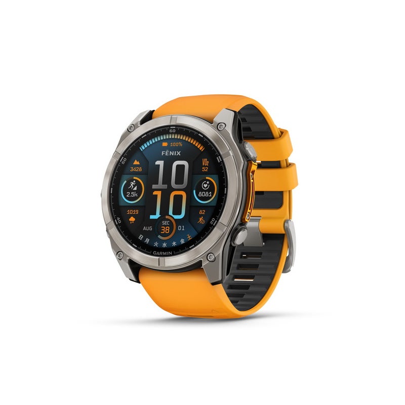 ガーミン fenix 8 Sapphire AMOLED 51mm Orange 010-02905-50 フェニックス8 サファイア スマートウォッチ GPS ライフログ ダイビング スピーカー マイク 筋トレ 登山 ゴルフ 正規品 Garmin バレンタイン Suica