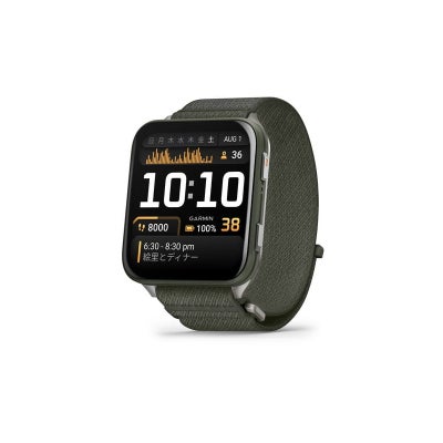 010-02980-22ガーミンGARMINVenuX1Mossヴェニューエックスワンモススマートウォッチ大画面極薄設計チタンサファイア正規品正規販売店ゴルフSuica地図内蔵GPS健康管理ギフト