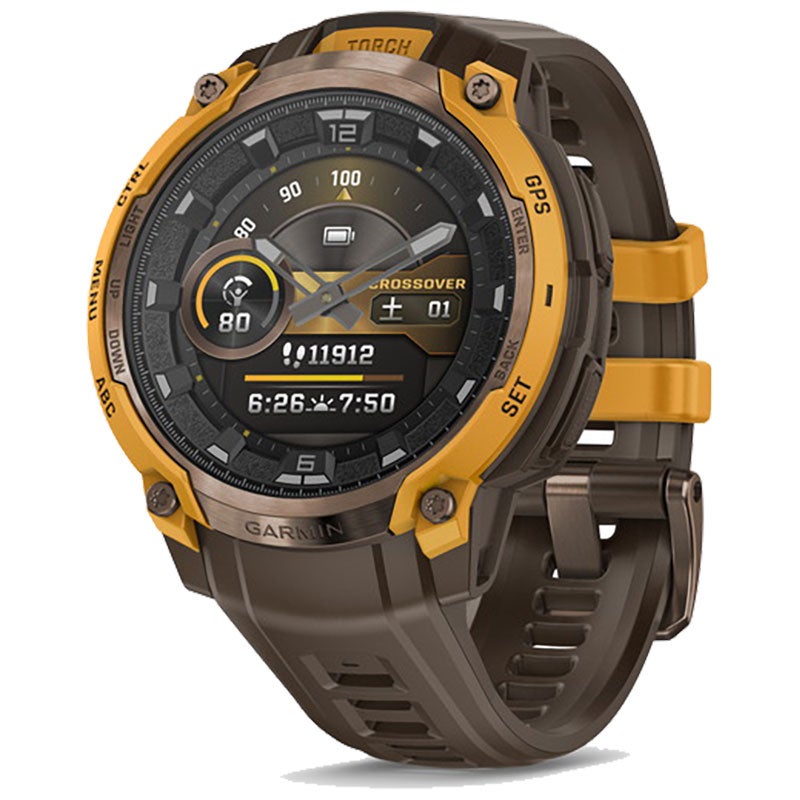 ガーミン GARMIN Instinct Crossover AMOLED Sunburst Cocoa 010-03398-31 スマートウォッチ メンズ レディース アウトドア 腕時計 GPS【正規販売店】母の日 Suica