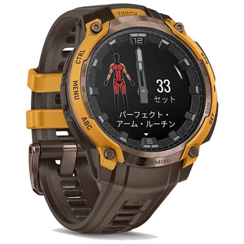 ガーミン GARMIN Instinct Crossover AMOLED Sunburst Cocoa 010-03398-31 スマートウォッチ メンズ レディース アウトドア 腕時計 GPS【正規販売店】母の日 Suica