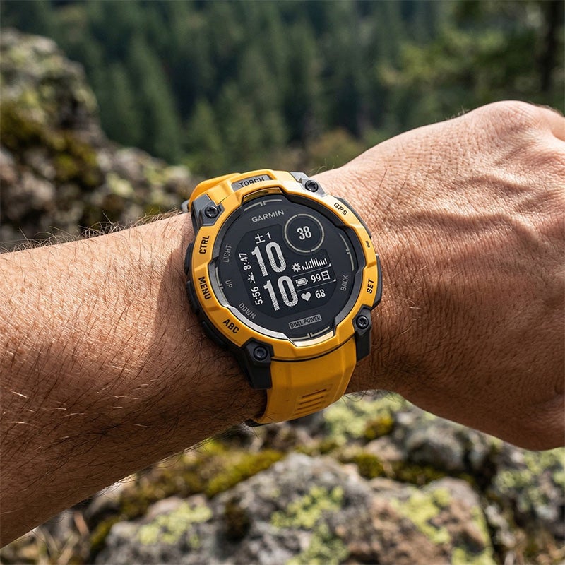 ガーミン GARMIN Instinct 3 Dual Power 50mm Sunburst インスティンクト3 デュアルパワー 010-02935-32 スマートウォッチ ソーラー充電 Suica GPS ミリタリー アウトドア ランニング