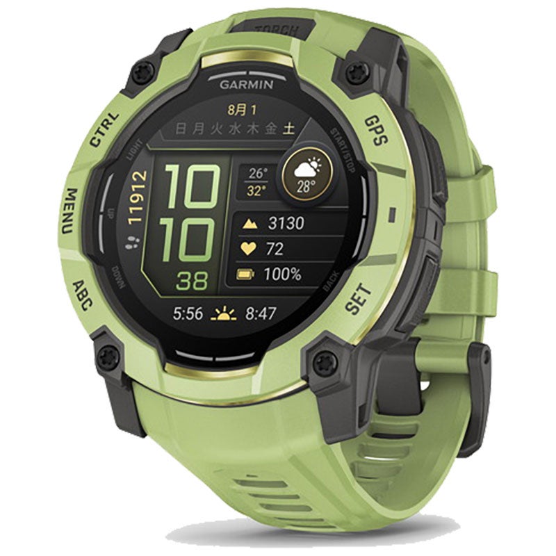 ガーミン GARMIN Instinct 3 AMOLED 50mm インスティンクト3 Fern Green 010-03020-32 スマートウォッチ アウトドア GPS 腕時計 Suica 睡眠 ミリタリー 耐衝撃 防水 LEDフラッシュライト 正規品