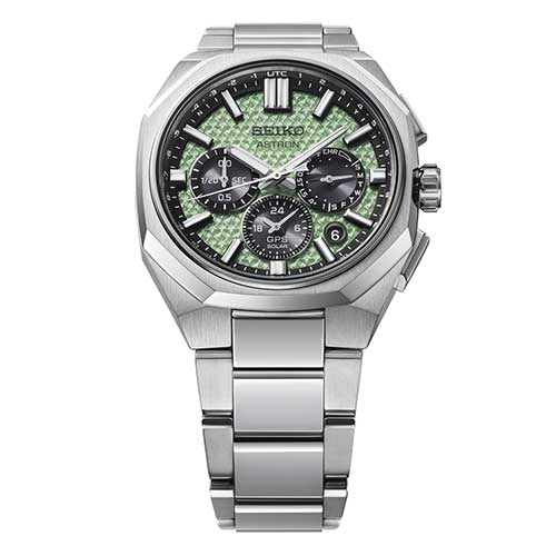 HAB005J セイコー アストロン ネクスター seiko astron NEXTER ソーラーGPS電波時計 アナログ 純チタン 緑文字盤 シルバー スクリューバック ダイヤシールド 10気圧防水 メンズ