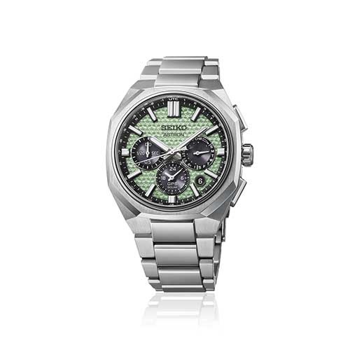 HAB005J セイコー アストロン ネクスター seiko astron NEXTER ソーラーGPS電波時計 アナログ 純チタン 緑文字盤 シルバー スクリューバック ダイヤシールド 10気圧防水 メンズ