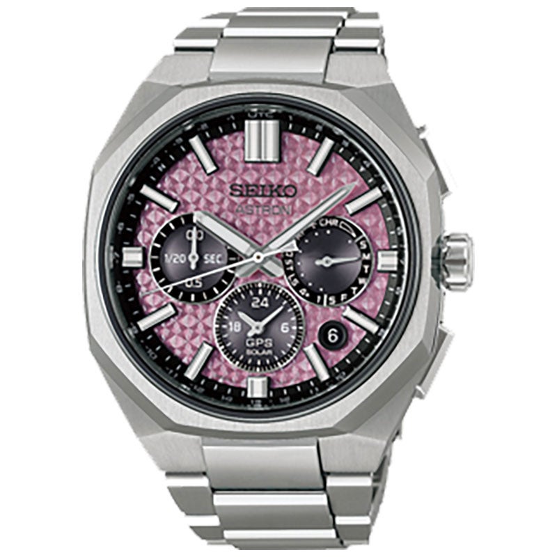 HAB006J セイコー アストロン ネクスター seiko astron NEXTER ソーラー電波時計 アナログ 純チタン ピンク シルバー スマートスイッチ機構 ダイヤシールド 10気圧防水 メンズ