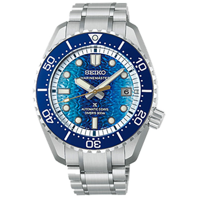 セイコー プロスペックス HBF002J SEIKO PROSPEX マリンマスター 1968 ヘリテージ JAMSTECコラボ 限定モデル 国内限定250本 シルバー 青文字盤 自動巻き ステンレス 300m空気潜水用防水