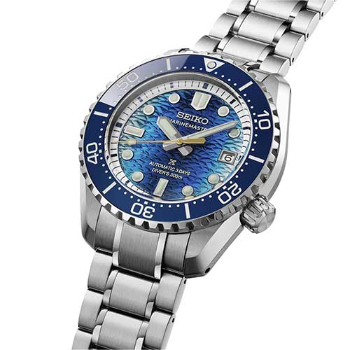 セイコー プロスペックス HBF002J SEIKO PROSPEX マリンマスター 1968 ヘリテージ JAMSTECコラボ 限定モデル 国内限定250本 シルバー 青文字盤 自動巻き ステンレス 300m空気潜水用防水