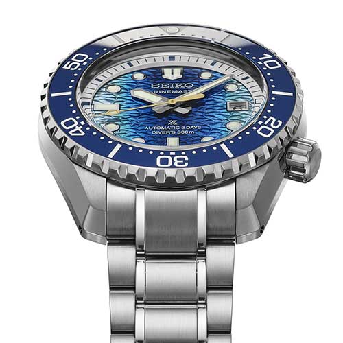 セイコー プロスペックス HBF002J SEIKO PROSPEX マリンマスター 1968 ヘリテージ JAMSTECコラボ 限定モデル 国内限定250本 シルバー 青文字盤 自動巻き ステンレス 300m空気潜水用防水