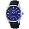HCC007J セイコー プレザージュ クラシックシリーズ SEIKO PRESAGE Classic Series メンズ 男性用 ブラック 青文字盤 牛皮革ベルト 防水 シースルー・スクリューバック 自動巻き メカニカル