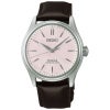 HCC003J セイコー プレザージュ クラシックシリーズ SEIKO PRESAGE Classic Series メンズ 男性用 ブラウン ピンク文字盤 牛皮革ベルト 防水 シースルー・スクリューバック 自動巻き メカニカル