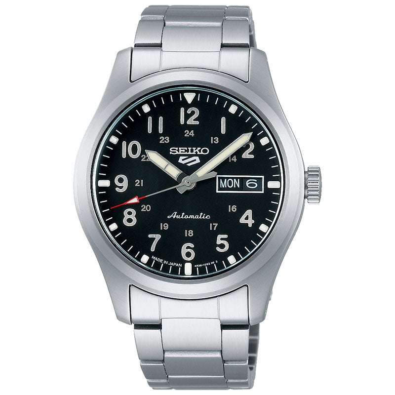 セイコー 5スポーツ Field series SBSA111 SEIKO SEIKO5 メカニカル 自動巻き 黒文字版 ステンレス 秒針停止機能 カレンダー シースルー・スクリューバック 国内正規品 メンズ 腕時計 防水 ギフト 夏ギフト