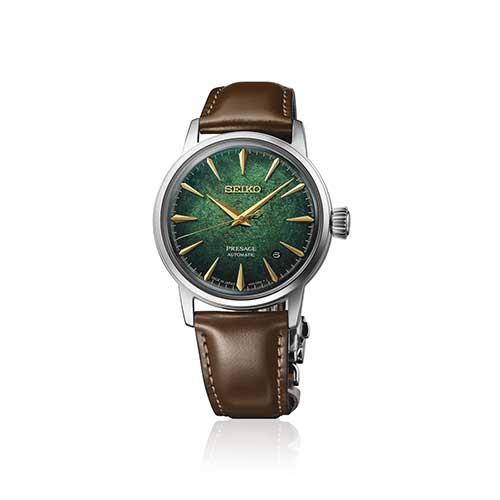 HCB002J セイコー プレザージュ カクテルタイム SEIKO PRESAGE Cocktail Time メンズ 男性用 緑文字盤 牛皮革 防水 自動巻き メカニカル
