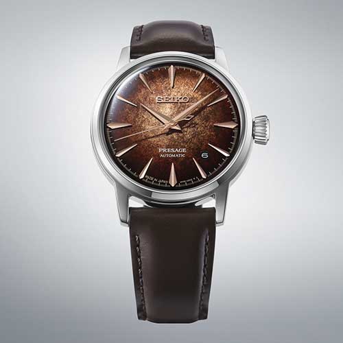 HCB003J セイコー プレザージュ カクテルタイム SEIKO PRESAGE Cocktail Time メンズ 男性用 茶文字盤 牛皮革 防水 自動巻き メカニカル