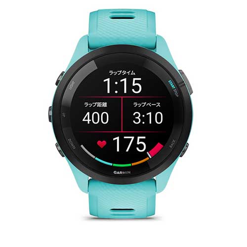 ガーミン GARMIN Forerunner 265 Aqua 010-02810-42 フォアランナー Suica スマートウォッチ メンズ レディース ゴルフ ランニング サイクリング ウォーキング