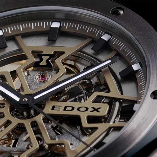 エドックス EDOX 腕時計 メンズ 正規メーカー2年保証 85303-357GNCAV-VONB DELFIN デルフィン 自動巻き ラバーストラップ 無反射コーティング 防水 夏ギフト