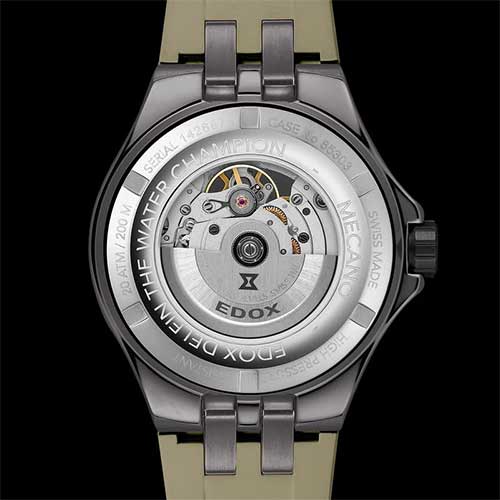 エドックス EDOX 腕時計 メンズ 正規メーカー2年保証 85303-357GNCAV-VONB DELFIN デルフィン 自動巻き ラバーストラップ 無反射コーティング 防水 夏ギフト