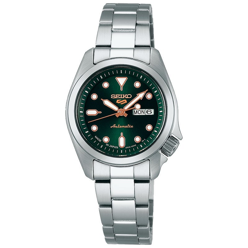 セイコー5 スポーツ 自動巻き 腕時計 レディース Seiko 5 Sports アナログ グリーン ネイビー ブルー ピンク 日本製 選べるモデル SRRA005 SRRA007 SRRA001 SRRA003 ブランド おしゃれ 防水 軽い 華奢 かわいい プレゼント 女性 実用的