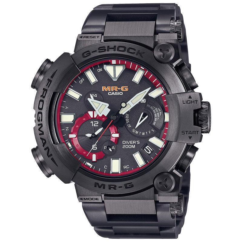 カシオ CASIO MR-G フロッグマン メンズ 腕時計 ソーラー電波 チタン G-SHOCK Gショック Bluetooth ブラック MRG-BF1000B-1AJR
