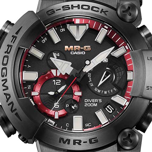カシオ CASIO MR-G フロッグマン メンズ 腕時計 ソーラー電波 チタン G-SHOCK Gショック Bluetooth ブラック MRG-BF1000B-1AJR