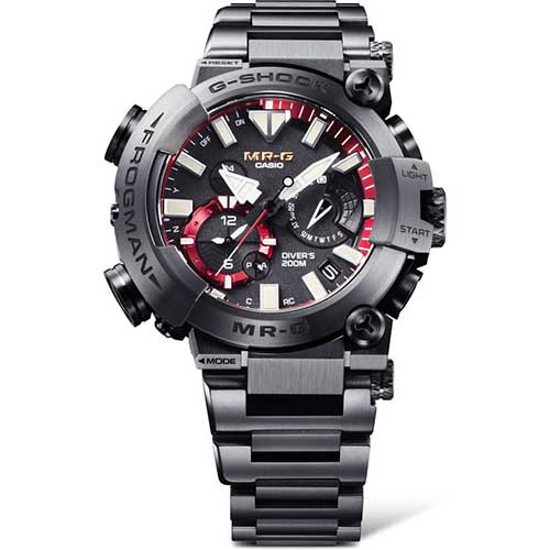 カシオ CASIO MR-G フロッグマン メンズ 腕時計 ソーラー電波 チタン G-SHOCK Gショック Bluetooth ブラック MRG-BF1000B-1AJR