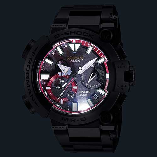 カシオ CASIO MR-G フロッグマン メンズ 腕時計 ソーラー電波 チタン G-SHOCK Gショック Bluetooth ブラック MRG-BF1000B-1AJR