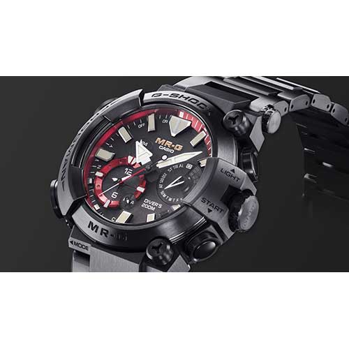 カシオ CASIO MR-G フロッグマン メンズ 腕時計 ソーラー電波 チタン G-SHOCK Gショック Bluetooth ブラック MRG-BF1000B-1AJR