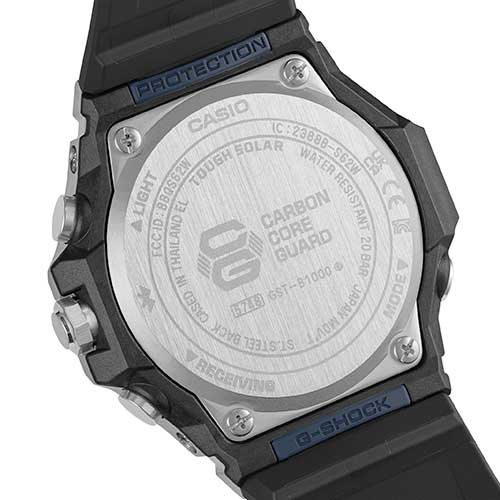 GST-B1000-2AJF CASIO カシオ G-SHOCK Gショック 腕時計 ラバーバンド ブラック 青文字盤 20気圧防水 タフソーラー Bluetooth モバイルリンク機能 アナログ 2026新作