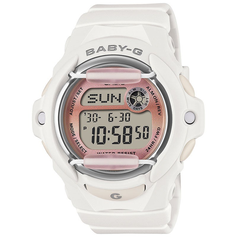 BABY-G グランジ グラジエントダイヤル ホワイト BG-169GD-7JF レディース 腕時計 電池式 デジタル 樹脂バンド フロントプロテクター 国内正規品 カシオ
