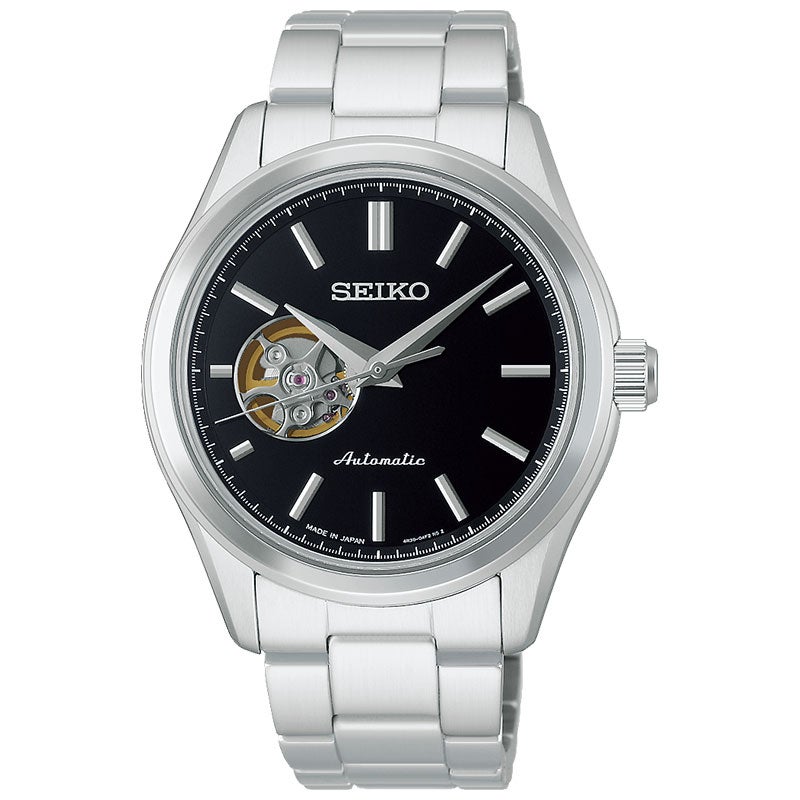 セイコー SEIKO セイコーセレクション メンズ HFB003J メカニカル らくらくアジャスト Sシリーズ シースルー・スクリューバック 日常生活用強化防水（10気圧） ワンプッシュ三つ折れ方式 4R38 最大巻上時約41時間持続 腕時計