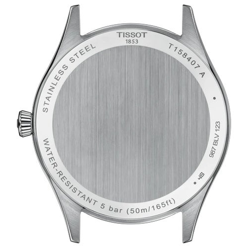TISSOT クラシック ドリーム 40mm T158.407.11.051.00 Classic Contemporary 自動巻き メカニカル 黒文字盤 シルバー ブラック ステンレススティール 防水 おしゃれ 防水 メンズ 実用的