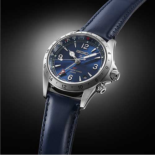 セイコー プロスペックス アルピニスト HBC008J SEIKO PROSPEX Alpinist 限定モデル ブルー 青文字盤 デュアルタイム表示機能 自動巻き 牛皮革 ステンレス 防水