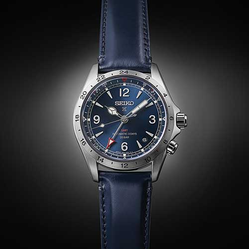 セイコー プロスペックス アルピニスト HBC008J SEIKO PROSPEX Alpinist 限定モデル ブルー 青文字盤 デュアルタイム表示機能 自動巻き 牛皮革 ステンレス 防水