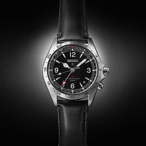 セイコー プロスペックス アルピニスト HBC009J SEIKO PROSPEX Alpinist ブラック 黒文字盤 自動巻き コアショップ専用 ステンレス 20気圧防水 24時針 秒針停止機能 牛皮革