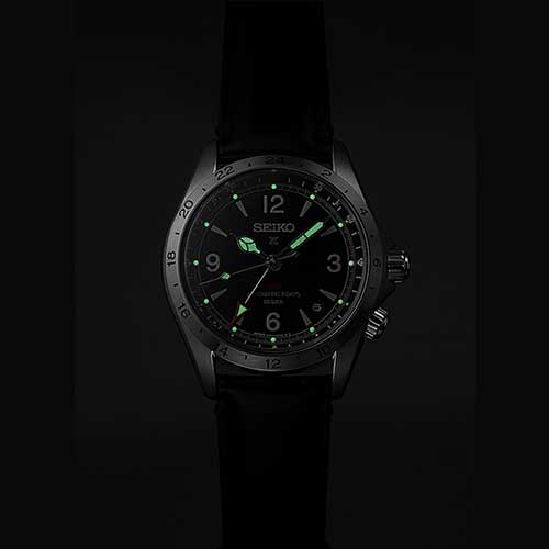セイコー プロスペックス アルピニスト HBC009J SEIKO PROSPEX Alpinist ブラック 黒文字盤 自動巻き コアショップ専用 ステンレス 20気圧防水 24時針 秒針停止機能 牛皮革