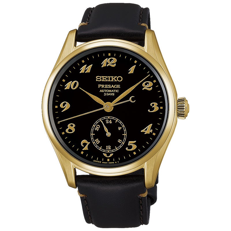 HCC006J セイコー プレザージュ クラシックシリーズ SEIKO PRESAGE Classic Series メンズ 男性用 黒文字盤 牛皮革 防水 クラフツマンシップ 漆ダイヤル 自動巻き メカニカル