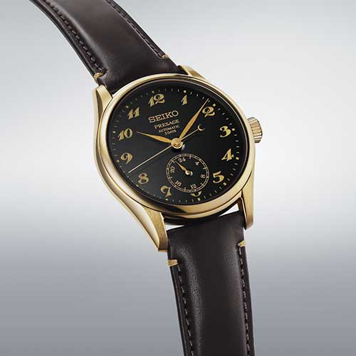 HCC006J セイコー プレザージュ クラシックシリーズ SEIKO PRESAGE Classic Series メンズ 男性用 黒文字盤 牛皮革 防水 クラフツマンシップ 漆ダイヤル 自動巻き メカニカル