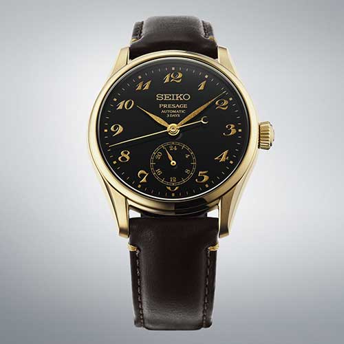 HCC006J セイコー プレザージュ クラシックシリーズ SEIKO PRESAGE Classic Series メンズ 男性用 黒文字盤 牛皮革 防水 クラフツマンシップ 漆ダイヤル 自動巻き メカニカル