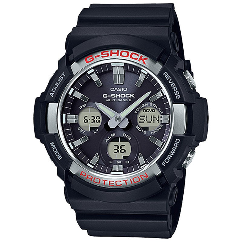 gショック ジーショック G-SHOCK 電波ソーラー 電波 GAW-100 ブラック 黒 ホワイト 白 アナデジ アナログ CASIO カシオ 腕時計 メンズ 中学生 高校生 ブランド おしゃれ 防水 軽い プレゼント 男性 実用的