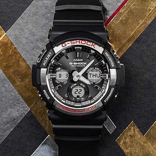gショック ジーショック G-SHOCK 電波ソーラー 電波 GAW-100 ブラック 黒 ホワイト 白 アナデジ アナログ CASIO カシオ 腕時計 メンズ 中学生 高校生 ブランド おしゃれ 防水 軽い プレゼント 男性 実用的