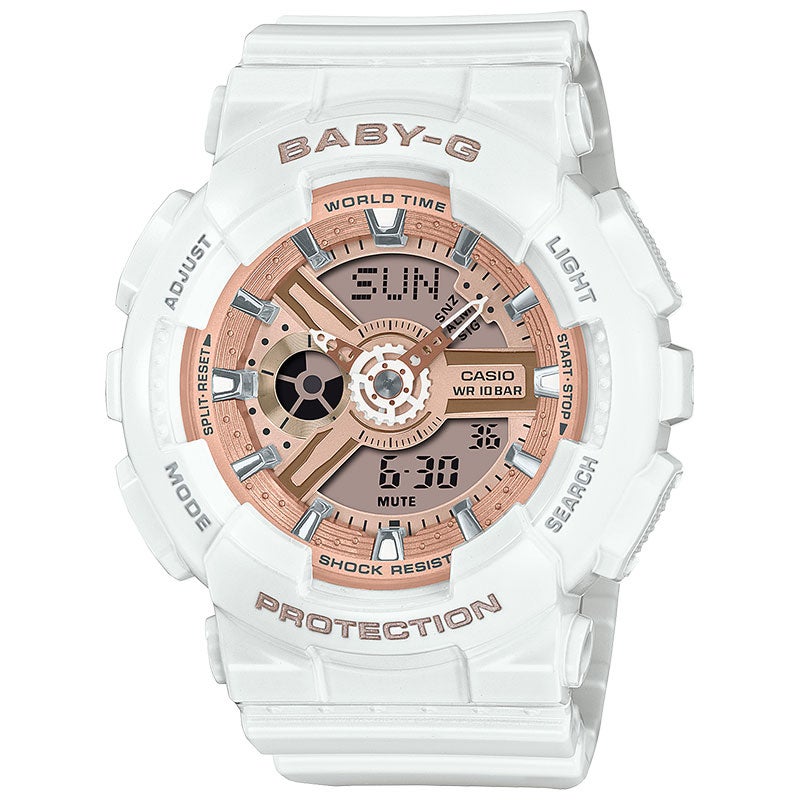 BABY-G BA-110シリーズ G-SHOCKデザインインスパイア BA-110X-7A1JF レディース 腕時計 電池式 アナログ デジタル ホワイト 国内正規品 カシオ