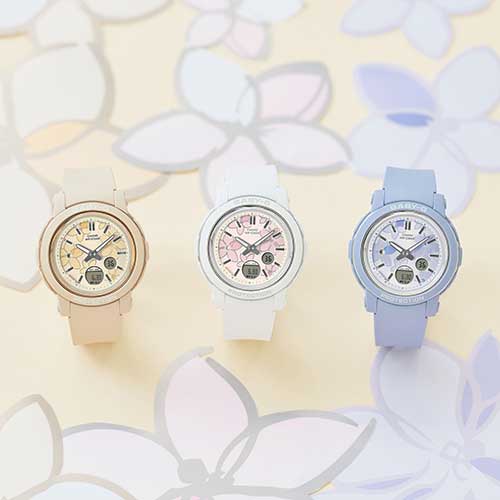 BABY-G ネクストエレガントフラワー 花柄ダイヤル BGA-290FL-4AJF レディース 腕時計 電池式 アナデジ 樹脂バンド ベージュ 国内正規品 カシオ