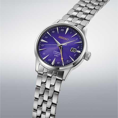 セイコー プレザージュ カクテルタイム HCB006J 自動巻き パープル 紫 江戸紫 SEIKO PRESAGE Cocktail Time ビジネス スポーツ セイコー創業145周年記念 限定モデル 国内500本