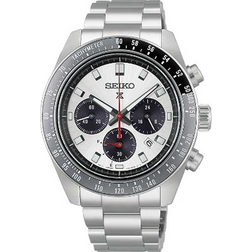 セイコー プロスペックス HBJ001P SEIKO PROSPEX スピードタイマー 白文字盤 シルバー ソーラークロノグラフ 防水