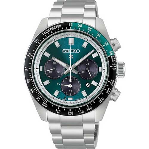 セイコー プロスペックス HBJ003P SEIKO PROSPEX スピードタイマー ソーラークロノグラフ 緑文字盤 シルバー 防水