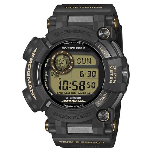 GWF-D1000BC-1JF CASIO カシオ G-SHOCK Gショック MASTER OF G FROGMAN メンズ 電波ソーラー ダイビング機能 ISO規格200m潜水用防水 サファイアクリスタル ブラック コンポジットバンド 腕時計
